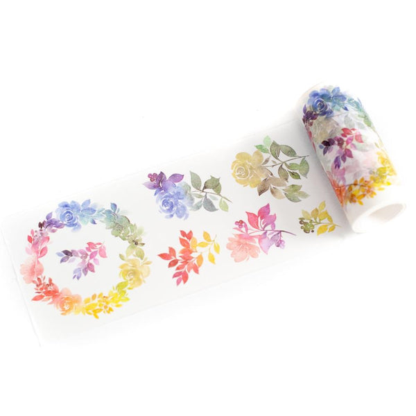 Pinkfresh Studio - Washi Tape 4"X11yd - Rainbow Floral