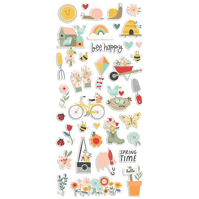 Simple Stories - Full Bloom - Puffy Stickers 38/Pkg