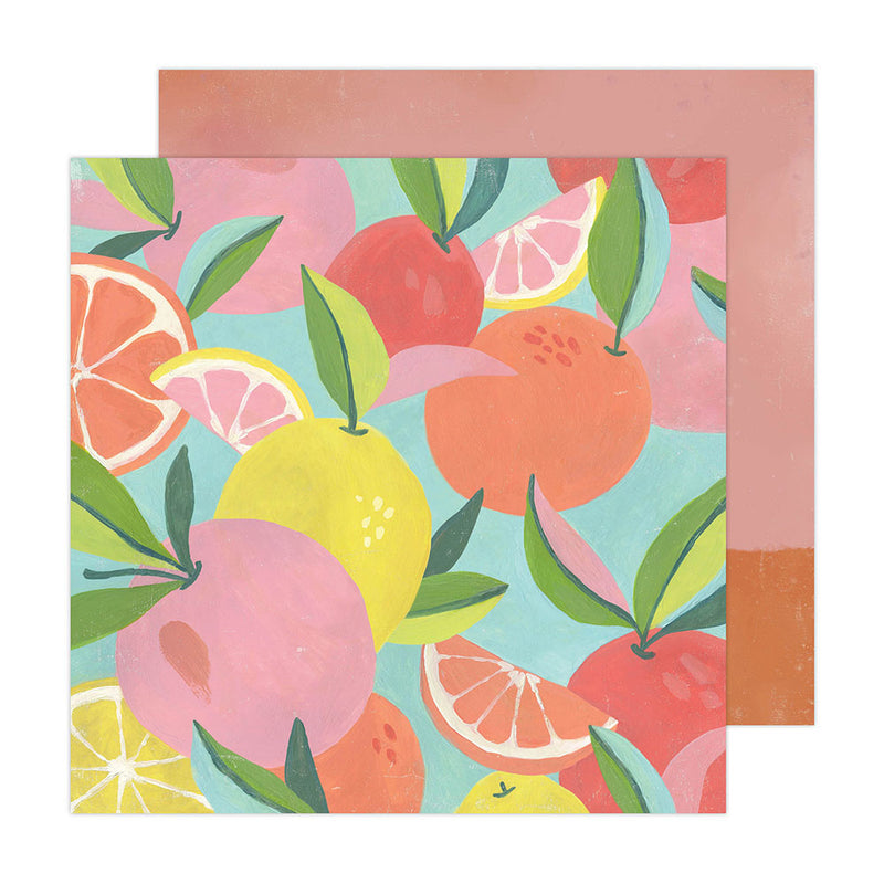 Heidi Swapp - Sun Chaser - 12 x 12 Double Sided Paper - Juicy