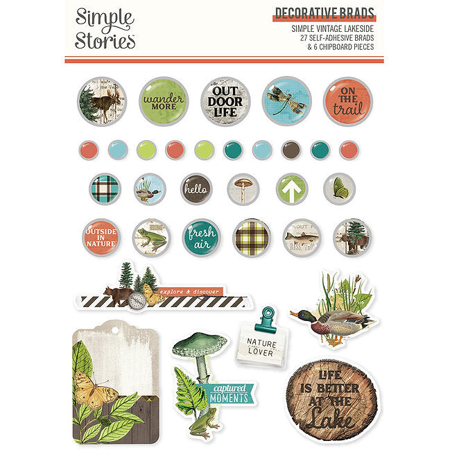 Simple Stories - Simple Vintage Lakeside - Decorative Brads