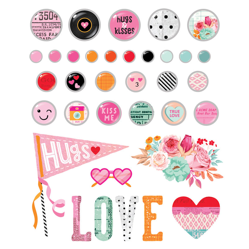 Simple Stories - Heart Eyes - Decorative Brads