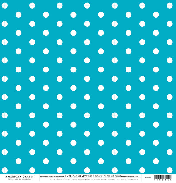 12X12 PATTERNED PAPER Aqua Dots