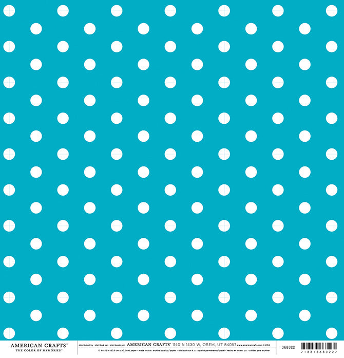 12X12 PATTERNED PAPER Aqua Dots