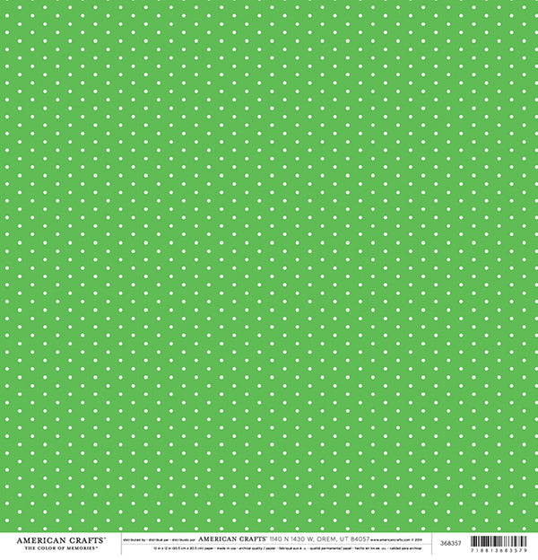 12X12 PATTERNED PAPER Grass Tiny Dots
