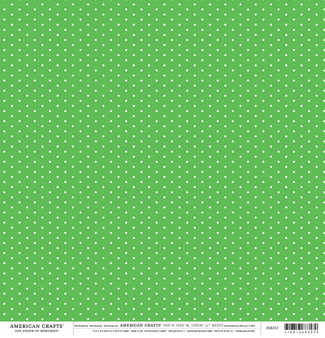 12X12 PATTERNED PAPER Grass Tiny Dots