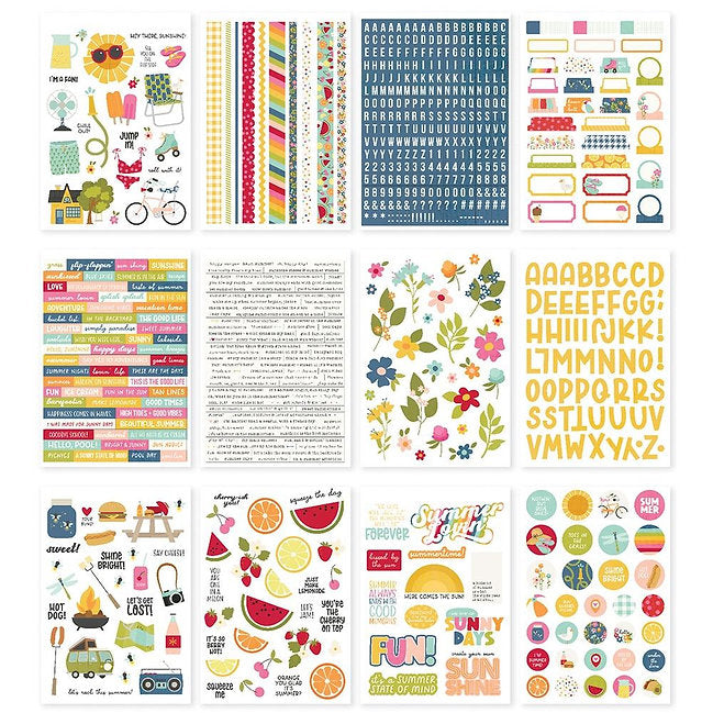 Simple Stories - Summer Lovin - Sticker Book 12/Sheets