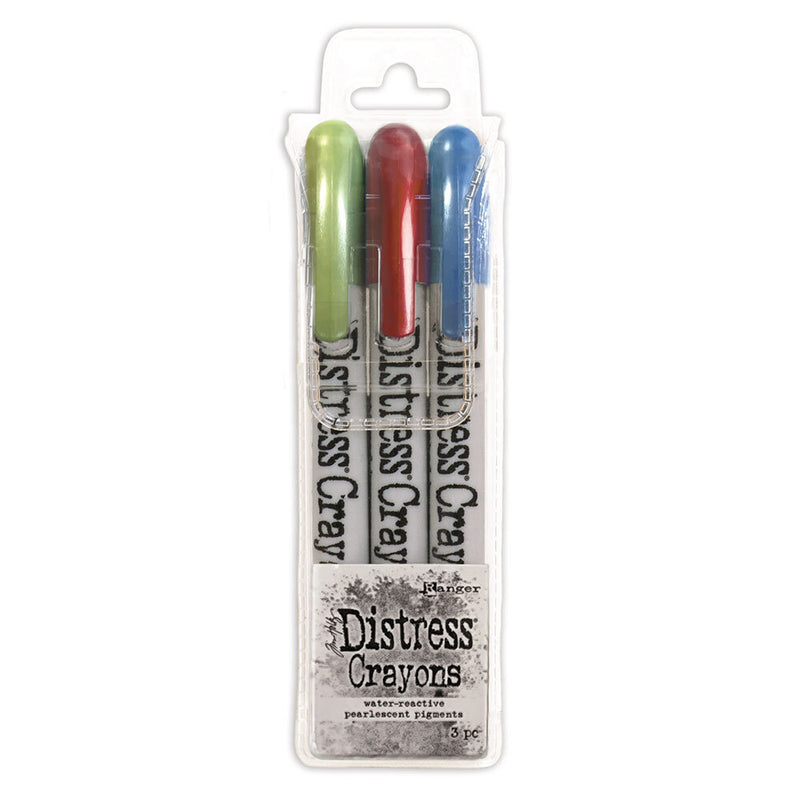 Tim Holtz - Distress Pearlescent Crayon - Holiday Set