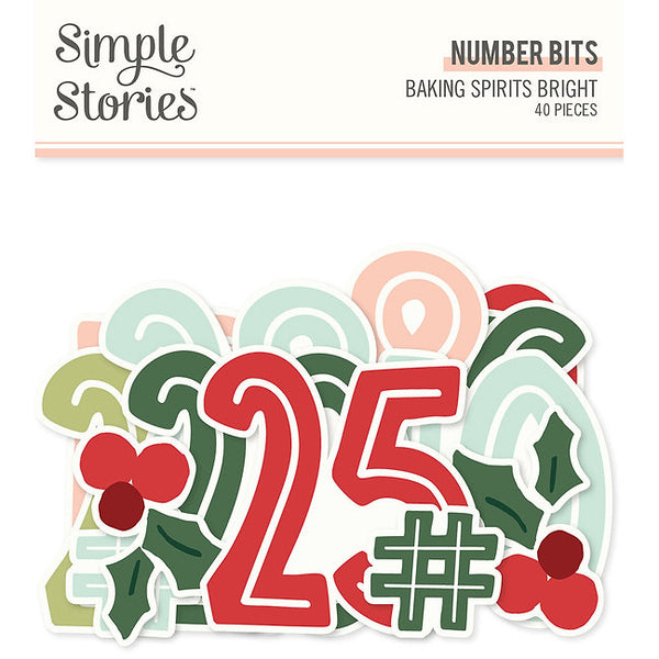 Simple Stories - Baking Spirits Bright - Ephemera - Bits and Pieces - Numbers
