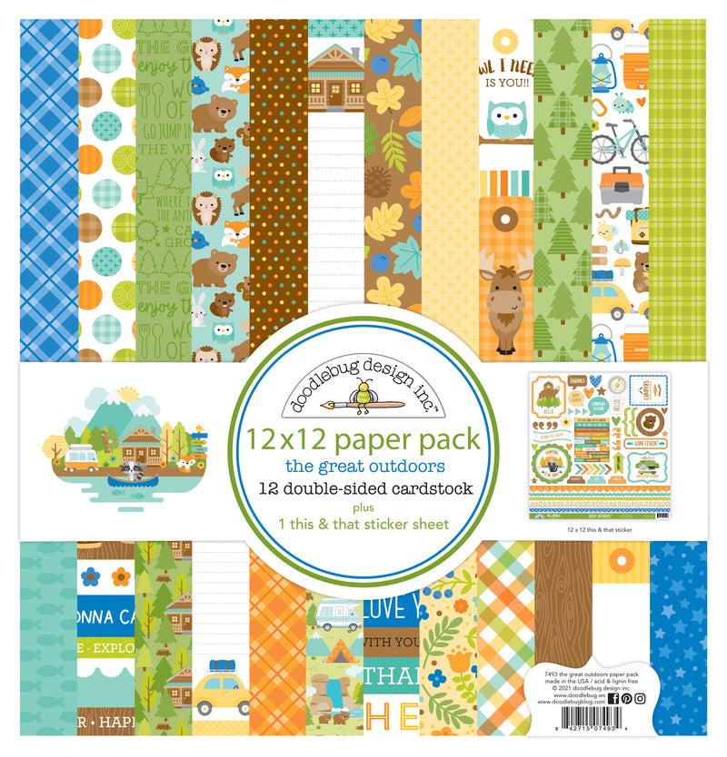 Doodlebug Design - Great Outdoors 12x12 Paper Pack