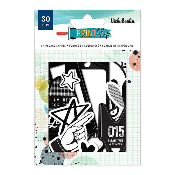 Vicki Boutin - Print Shop - Embellishments - Mixed Chipboard Shapes