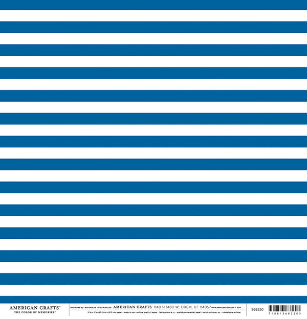 12X12 PATTERNED PAPER Navy Stripe