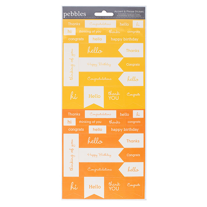 PEBBLES STICKERS - HONEYCOMB - (48 PIECE)