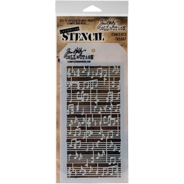 Tim Holtz - Stampers Anonymous - Layering Stencil - Concerto
