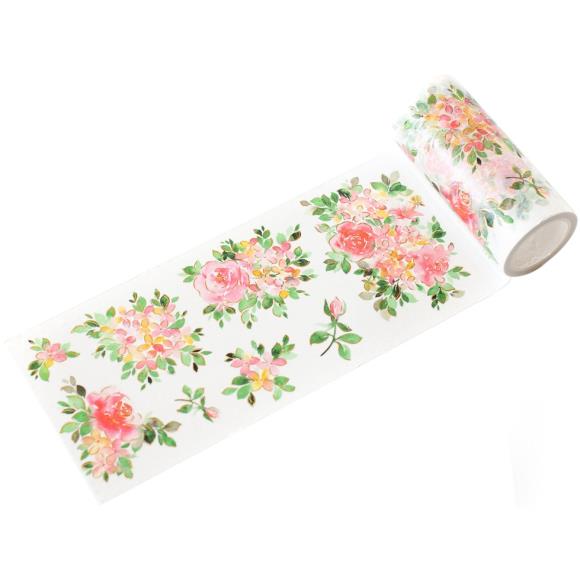 PinkFresh Studio - Washi Tape 4"X11yd - Hydrangea & Rose