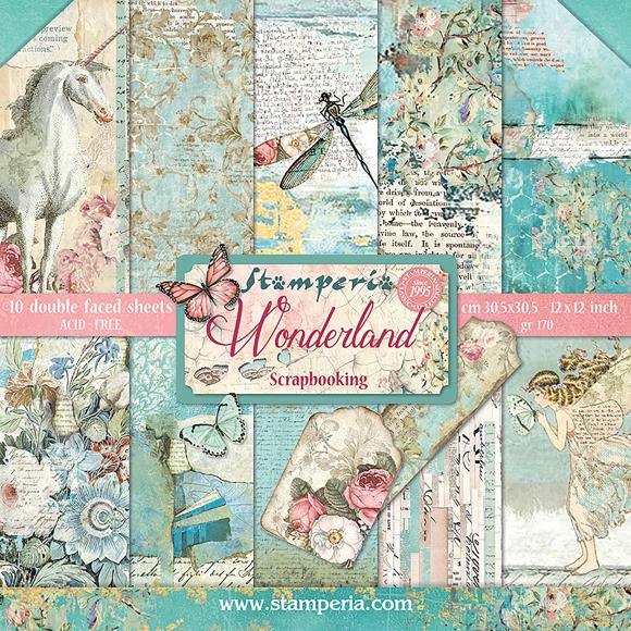 Stamperia - Double-Sided Paper Pad 12"X12" - Wonderland