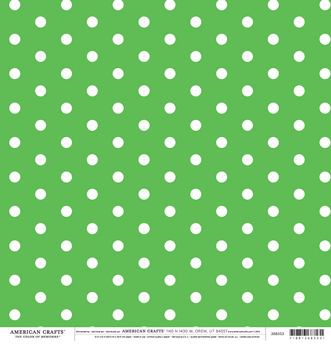 12X12 PATTERNED PAPER Grass Dots