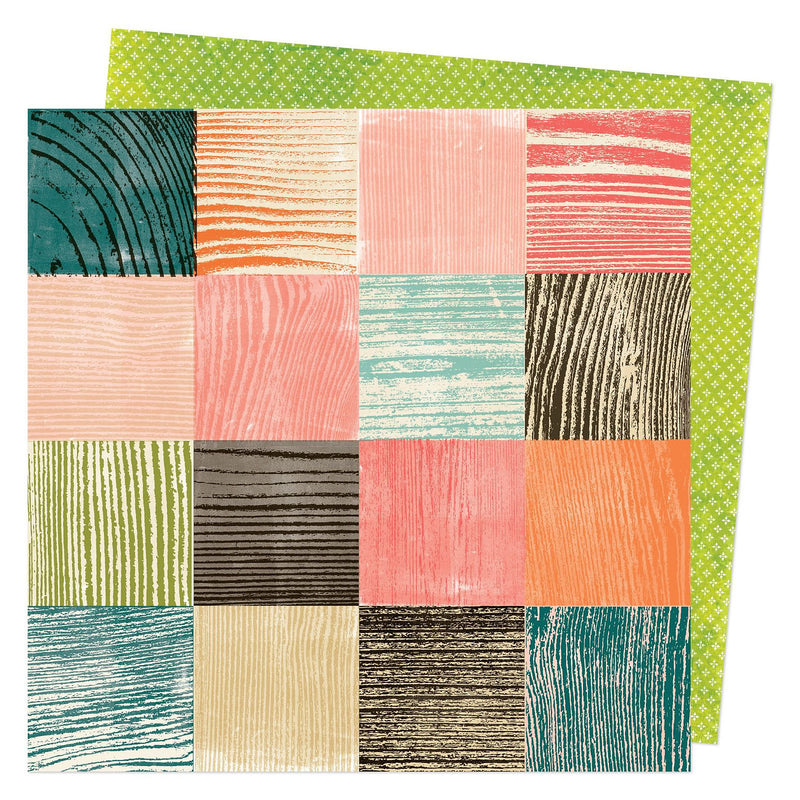 VICKI BOUTIN - FERNWOOD - 12 X 12 PATTERNED PAPER - TIME BLOCK