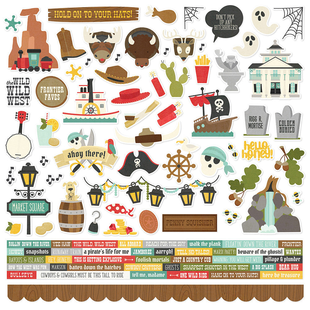 Simple Stories - Say Cheese Frontier At the Park - 12 x 12 Cardstock Stickers