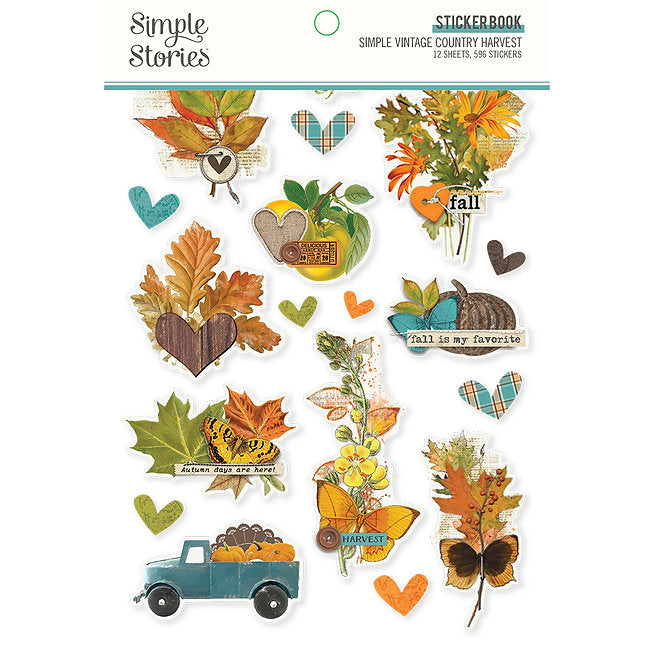 Simple Stories - Simple Vintage Country Harvest - Sticker Book