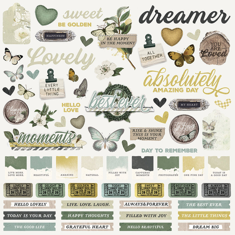 Simple Stories- Simple Vintage Weathered Garden - Cardstock Sticker