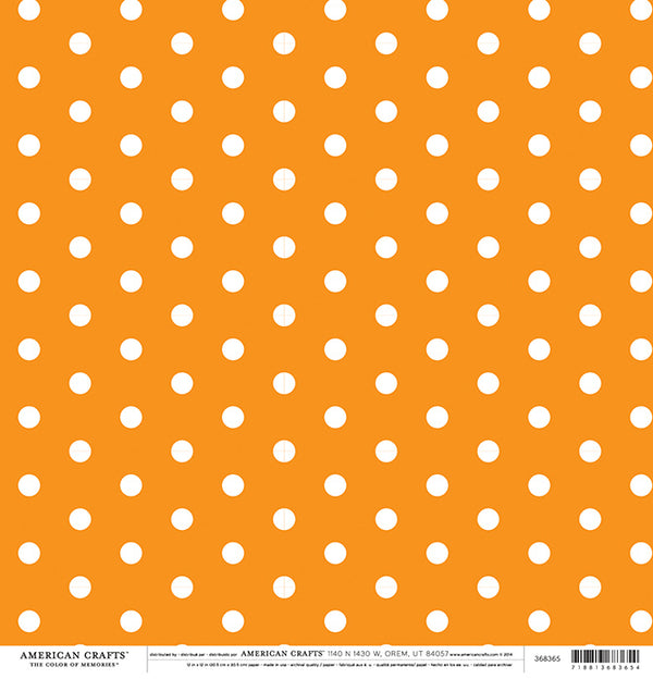 12X12 PATTERNED PAPER Orange Dots