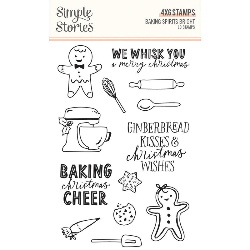 Simple Stories - Baking Spirits Bright - Clear Photopolymer Stamps