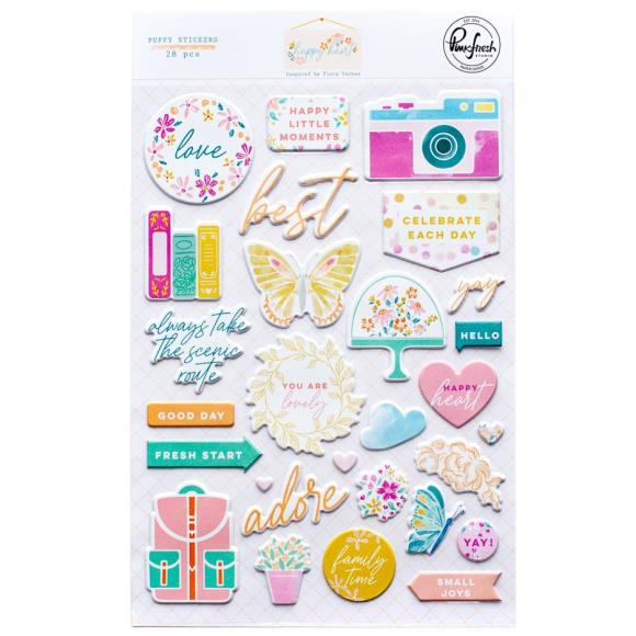 PinkFresh Studio - Puffy Stickers - Happy Heart