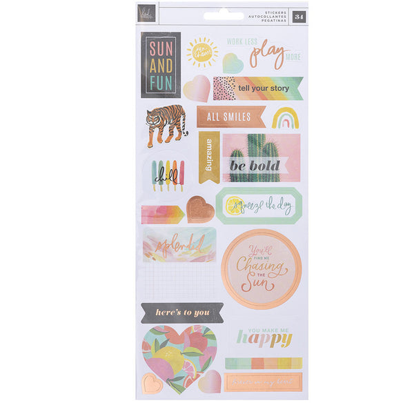 Heidi Swapp - Sun Chaser - 6 x 12 Cardstock Sticker Sheet