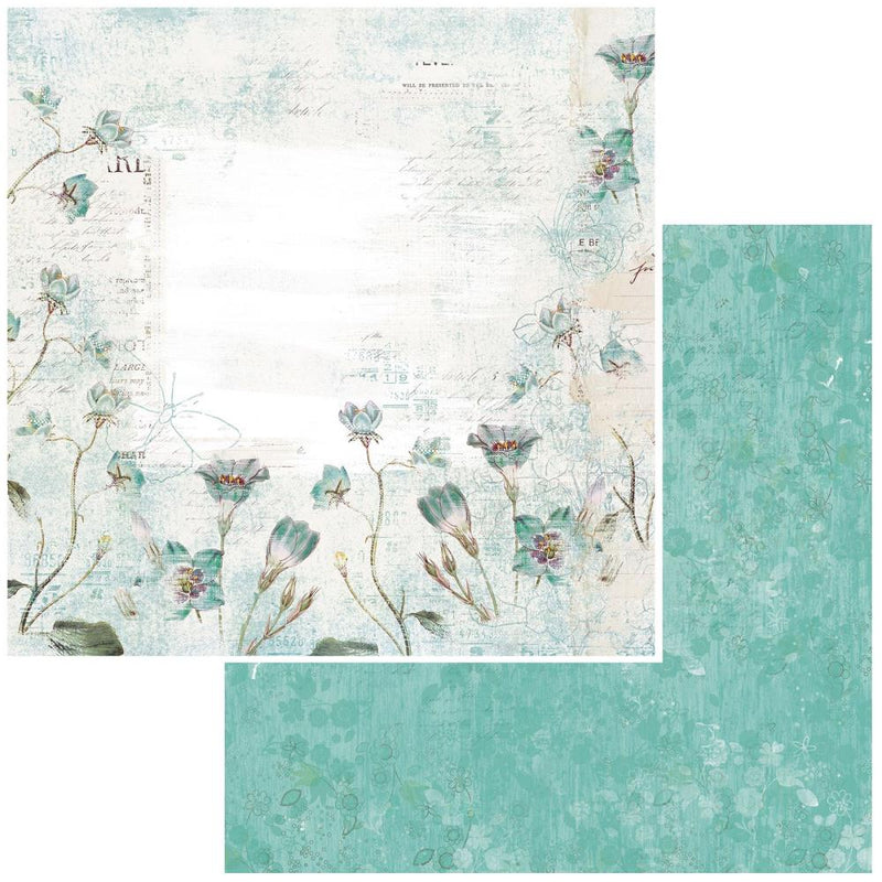 49 and Market - Vintage Artistry In Teal - Double-Sided Cardstock 12"X12" BLOOM