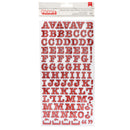 BO BUNNY - CELEBRATING FREEDOM - ALPHA - FOAM - RED GLITTER (207 PIECE)