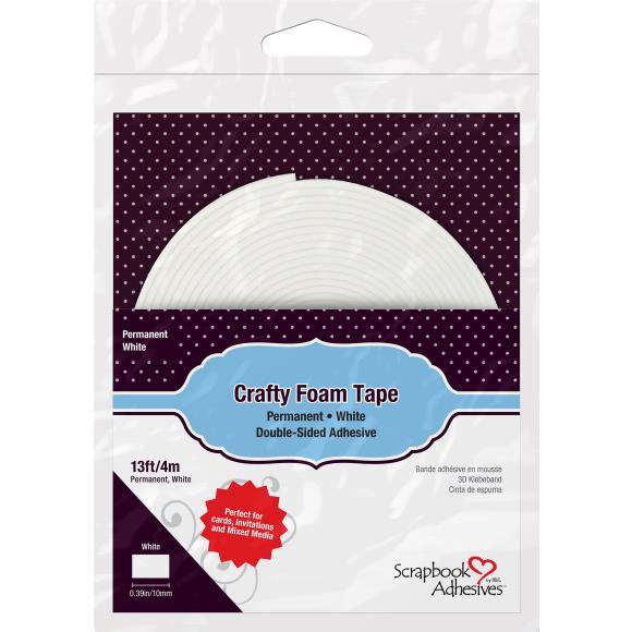 Scrapbook Adhesives - Crafty Foam Tape Roll - White  - .375"X13'