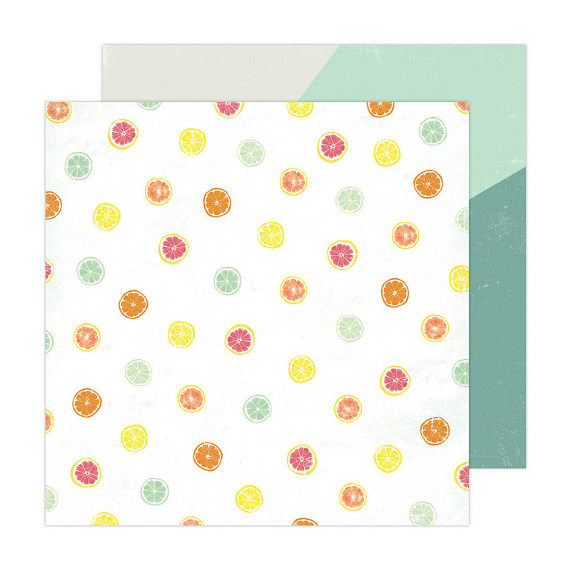 Heidi Swapp - Sun Chaser - 12 x 12 Double Sided Paper - Fruit Slice