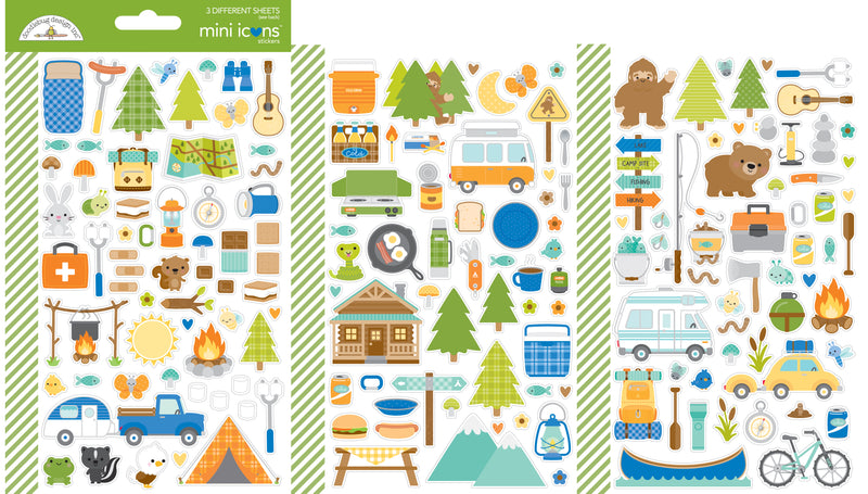 Doodlebug Design - Great Outdoors Mini Icons Stickers