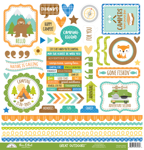 Doodlebug Design - Great Outdoors This & That Stickers