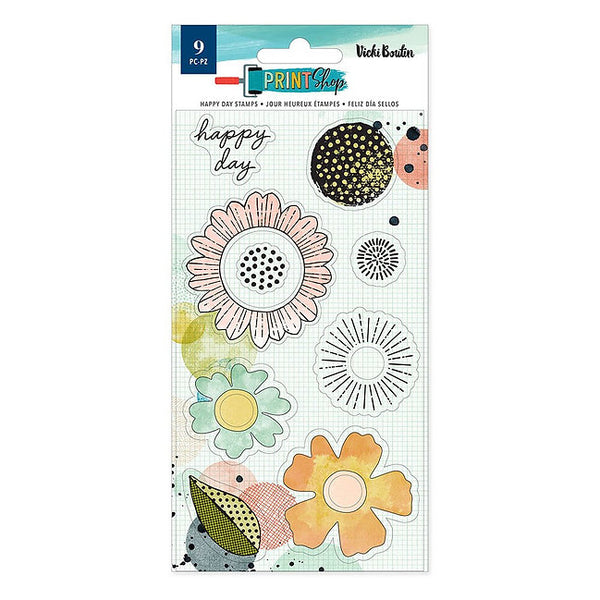 Vicki Boutin - Print Shop - Clear Acrylic Stamps - Happy Day