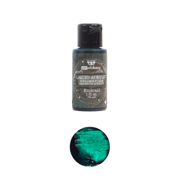 Prima - Finnabair - Art Alchemy - Liquid Acrylic Paint - Emerald