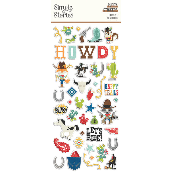 Simple Stories - Howdy! - Puffy Stickers