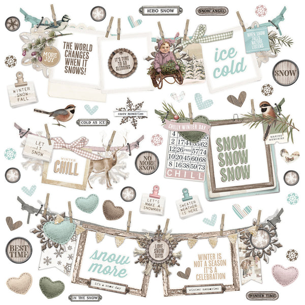 Simple Stories - Simple Vintage Winter Woods - 12 x 12 Banner Sticker