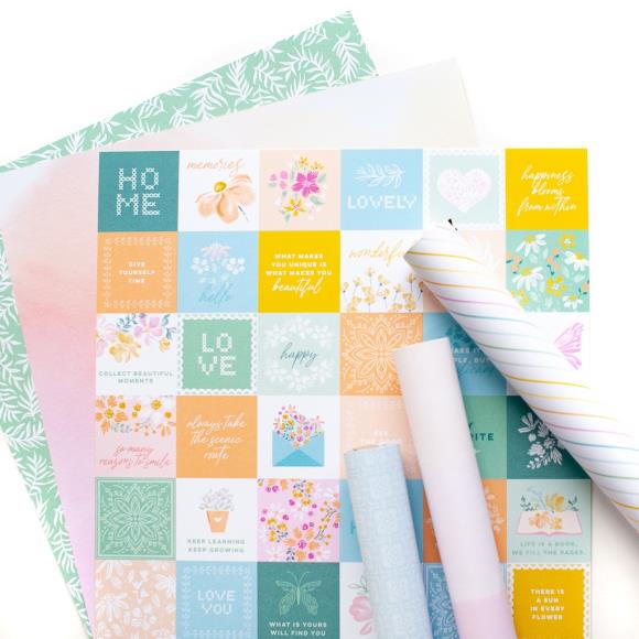 PinkFresh Studio - Happy Heart - Double-Sided Paper Pack 12"X12"