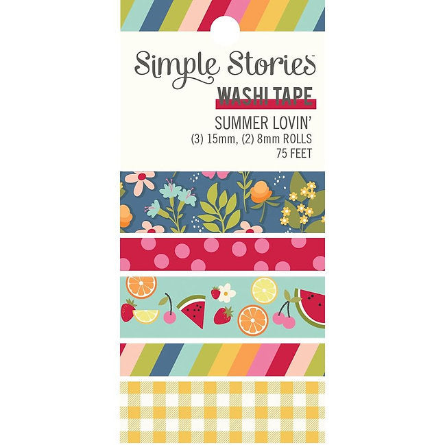 Simple Stories - Summer Lovin - Washi Tape 5/Pkg