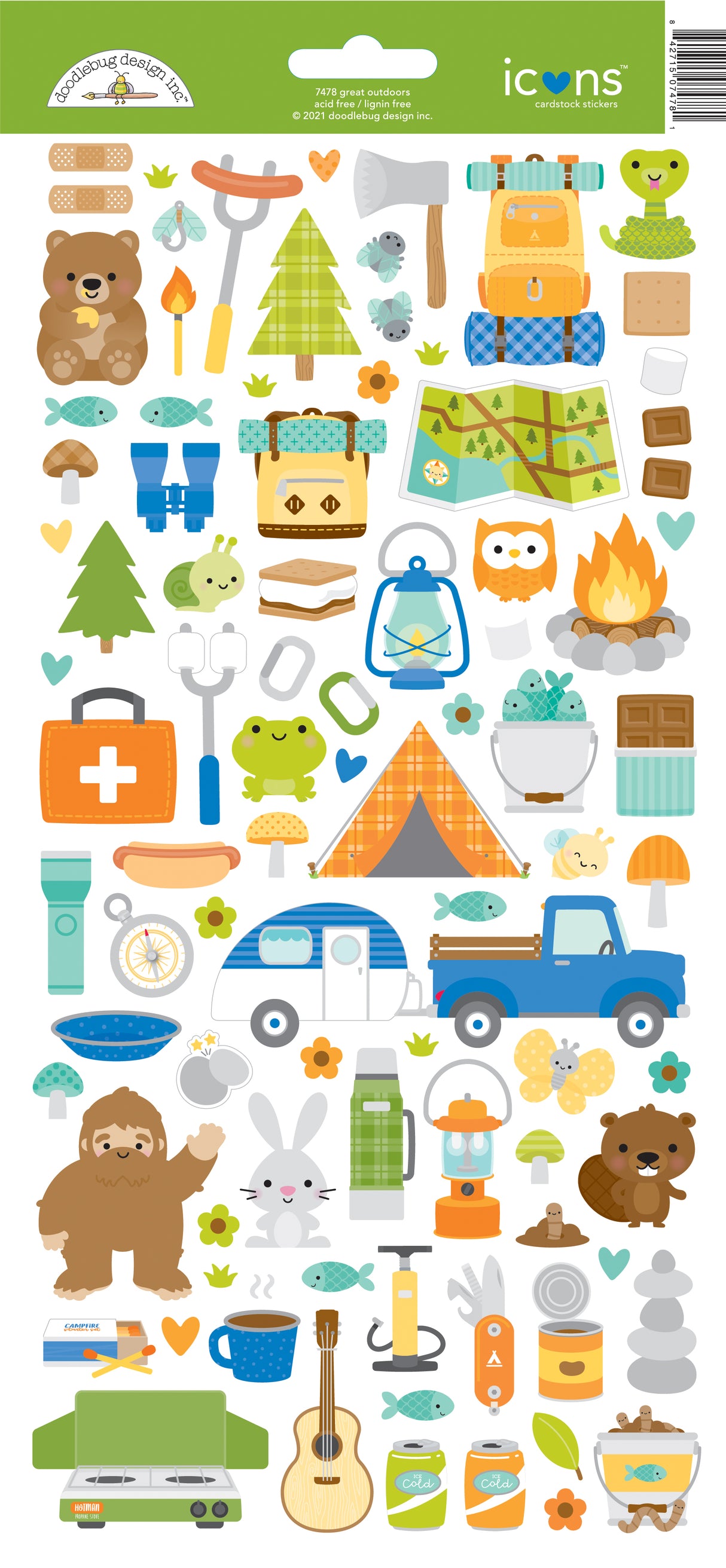 Doodlebug Design - Great Outdoors Icons Stickers