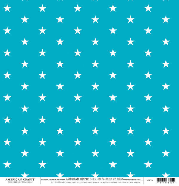 12X12 PATTERNED PAPER Aqua Stars