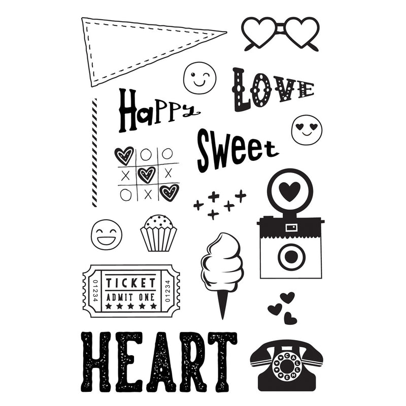 Simple Stories - Heart Eyes - Clear Photopolymer Stamps