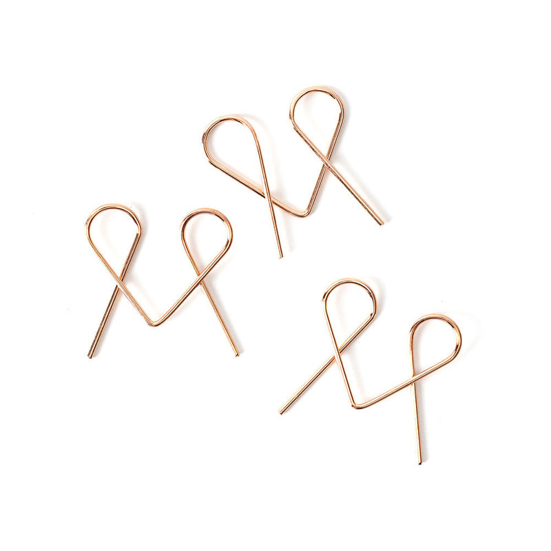 Heidi Swapp - Sun Chaser - Heart Shaped Paper Clips - Rose Gold