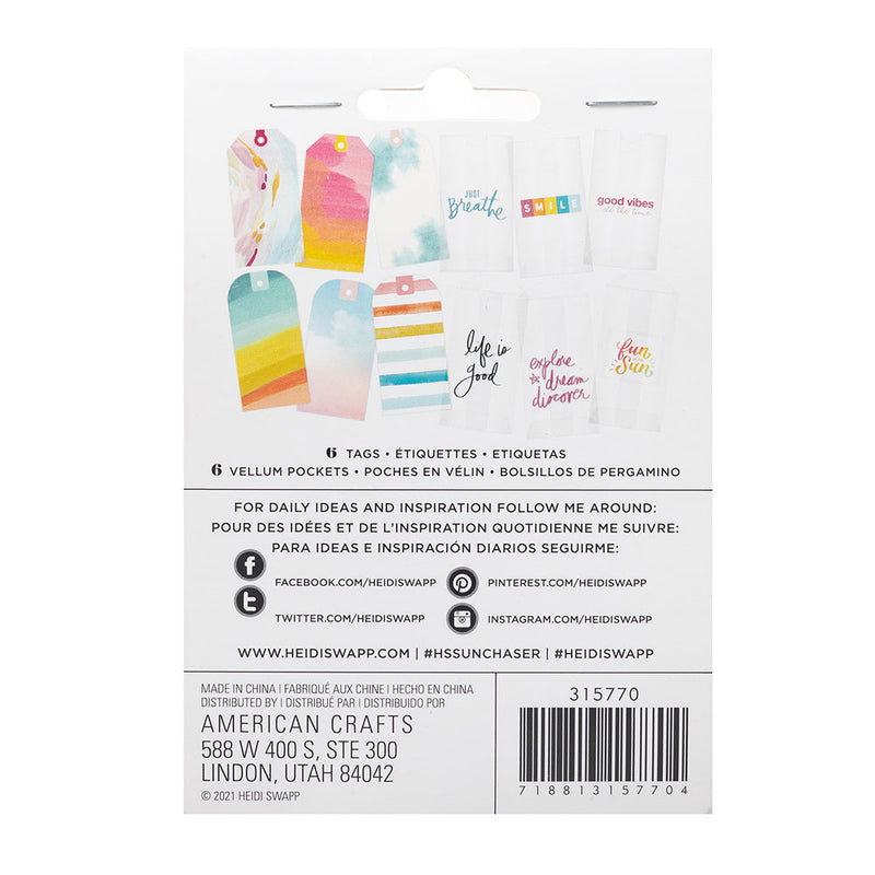 Heidi Swapp - Sun Chaser - Embellishments - Tag Set