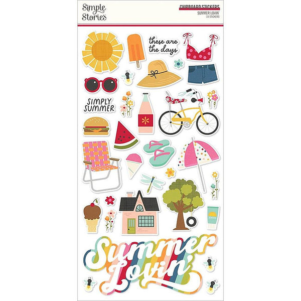 Simple Stories - Summer Lovin - Chipboard Stickers 6"X12"