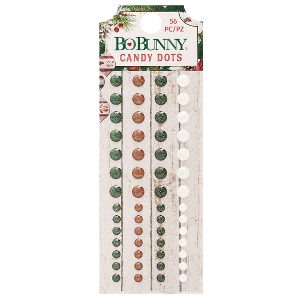 BO BUNNY - JOYFUL CHRISTMAS - ENAMEL DOTS - (56 PIECE)