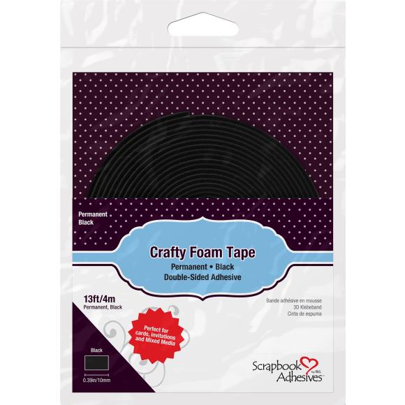 Scrapbook Adhesives - Crafty Foam Tape Roll - Black  - .375"X13'