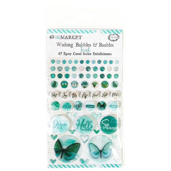 49 and Market - Vintage Artistry In Teal - Wishing Bubbles & Baubles