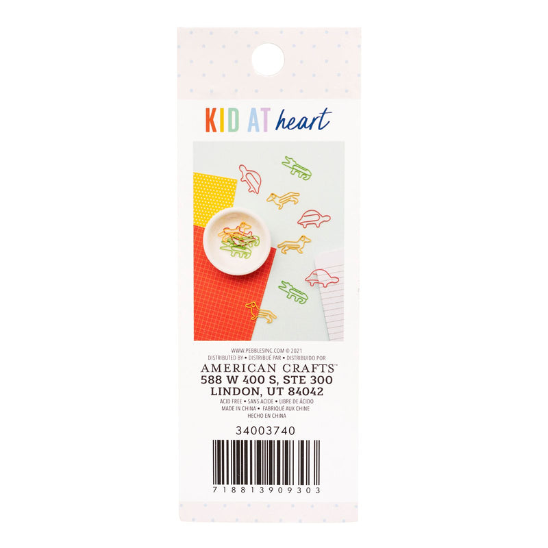 Pebbles - Kid at Heart - ANIMAL PAPER CLIPS (12 PIECE)